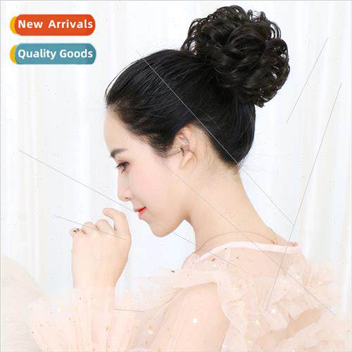 Wig female pill hair bun head short curly hair circle ancien