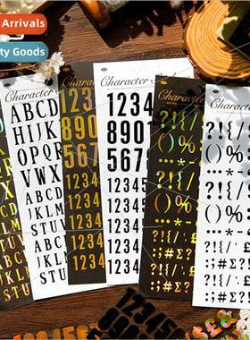 Today cutoff hot stamping characters stickers simple English