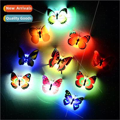 Butterfly night light colorful luminous butterfly flash lumi