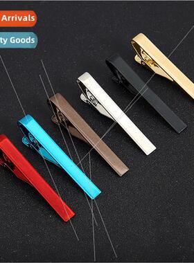 Men colorful tie clip simple pure glossy fashion multi-color