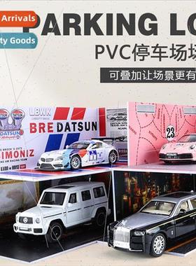 适用1:32 24 parking lot ornament car model display scene PVC