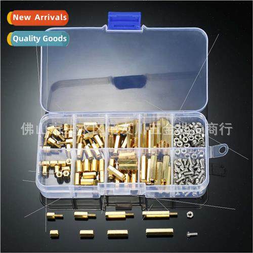 180 pcs brass single pass double pass screws nuts boxed hexa