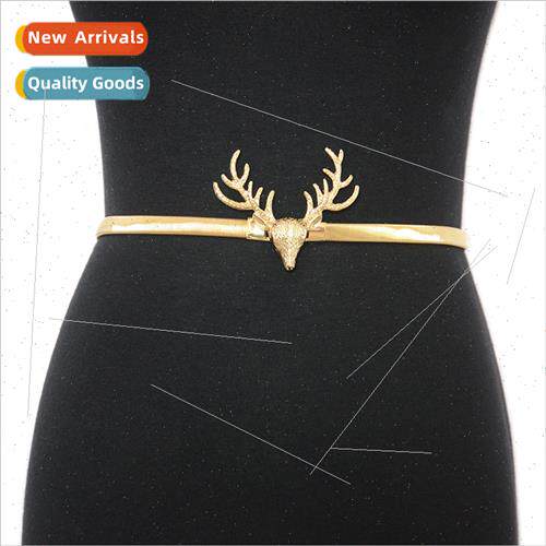 Women Metal Belt Women Fashion Hundred Deer Head Decoration