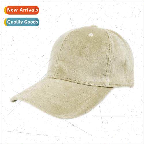 New outdoor padded sports cap men solid color suede baseball