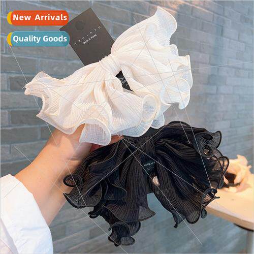 Korea original ruffled large  bow super fairy hair clips top
