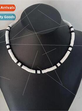 Europe black whe simple soft ceramic necklace bohemian vinta