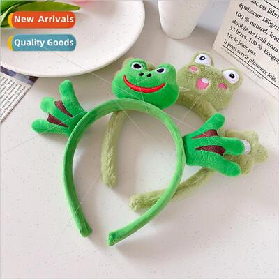 Cute beckoning frog hair bands -slip compression headband ca