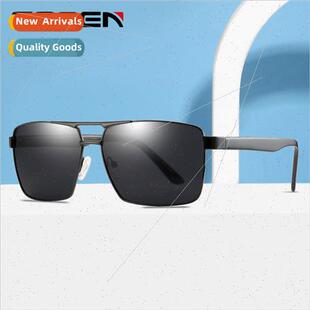 New metal box polarized sunglasses plate legs driving drivin