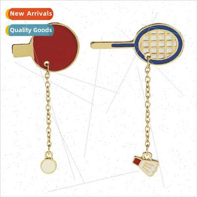 Korea cartoon jewelry creative hipster sports badminton ping