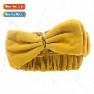 velvet bow women Europe waistband handmade elastic fashion