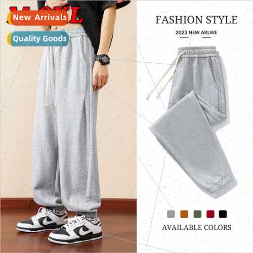 Spring Autumn new solid color loose casual pants students ni