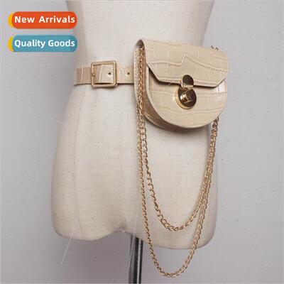 Belt fanny packs female versatile mini chain small bag decor