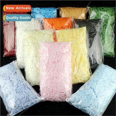 100g/bag raffia shredded paper filler  box packaging colorfu