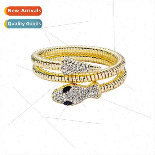 Hand jewellery full diamond snake bracelet Europe punk fashi
