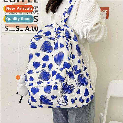 Fashion shoulder bag Korean sweet love backpack female middl