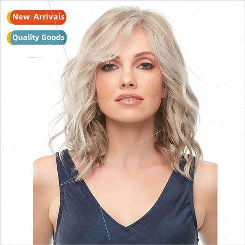 Europe Wigs Women Handmade Curly Curly Parted Black ght Blon
