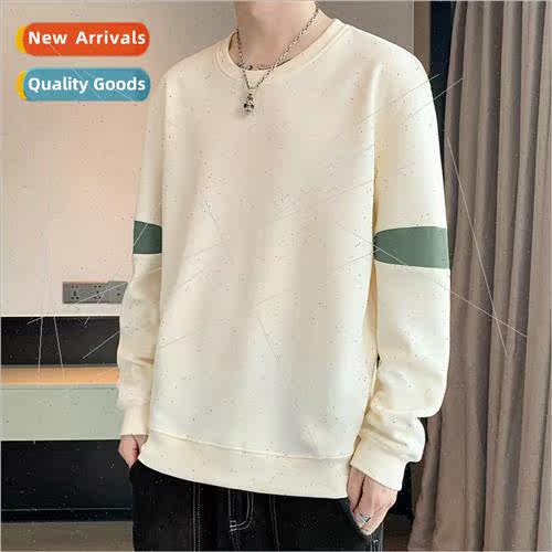 Men sweater new tide round neck youth long-sleeved T-shirt m