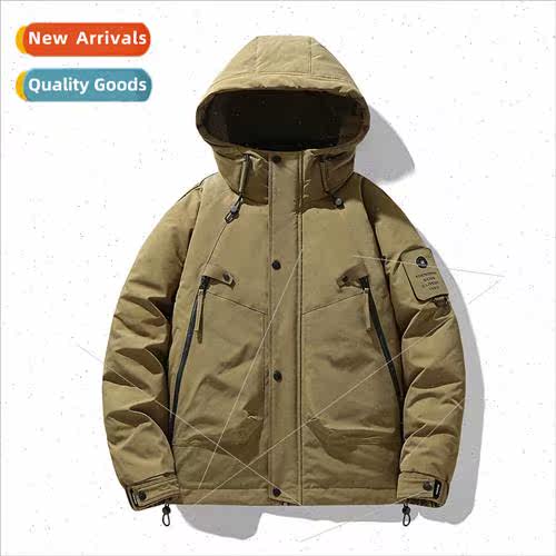 Whe duck down outdoor down jacket fashion casual nd hooded w