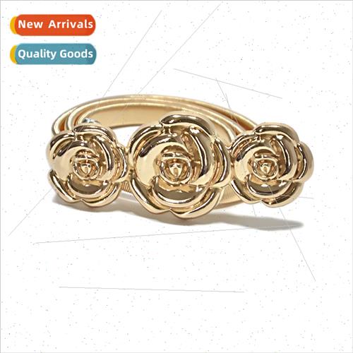 Women elastic metal waist chain Hundreds hipster rose decora