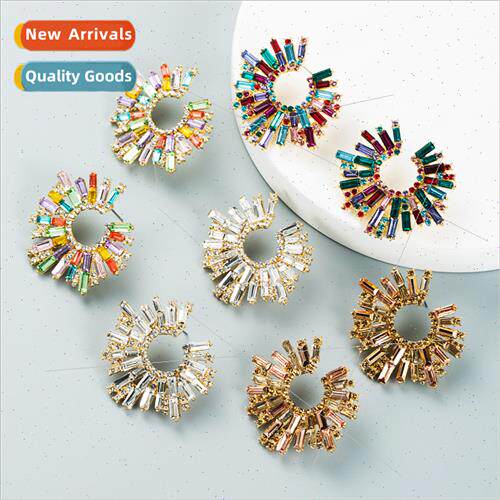Europe creative alloy inlaid diamond rhinestone colorful sun