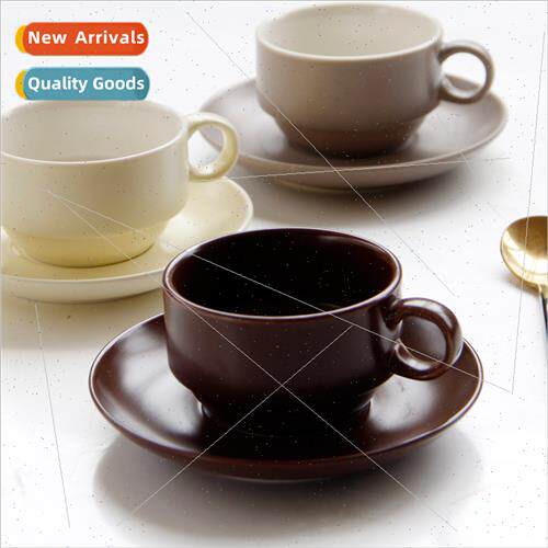 Creative colorful frosted ceramic espresso cup wh saucer spo