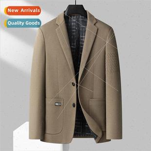aged coat men lapel casual business middle new fall 2023