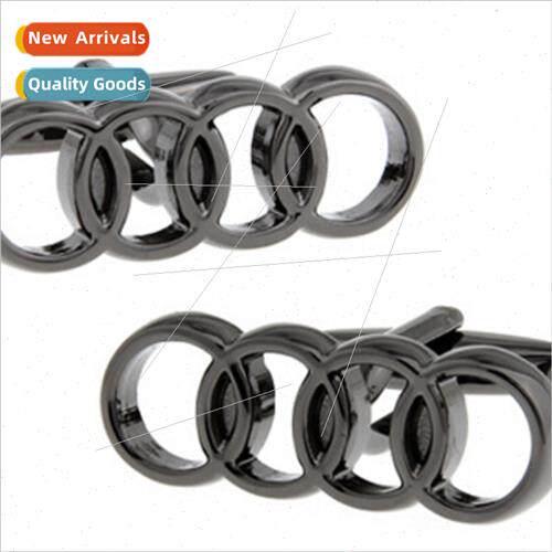 Car logo series gun black circle car logo cufflinks men gift