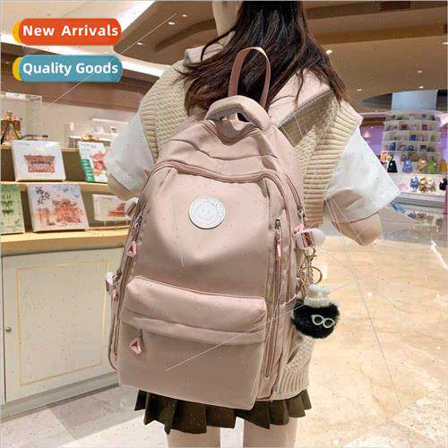 Solid color water drop book bag ins female niche sense Japan
