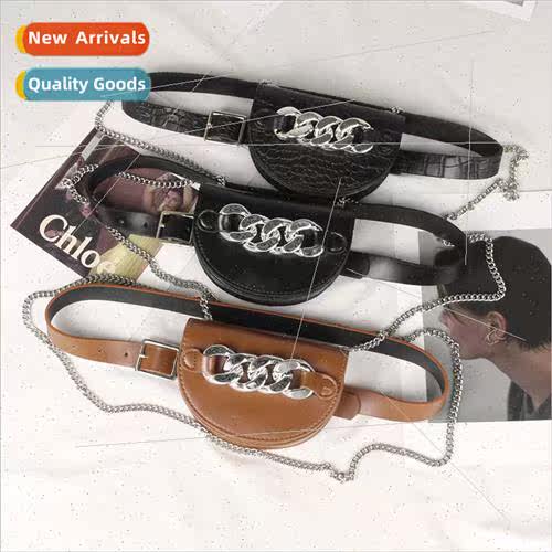 Europe small bag belt female fashion versatile chain belt in