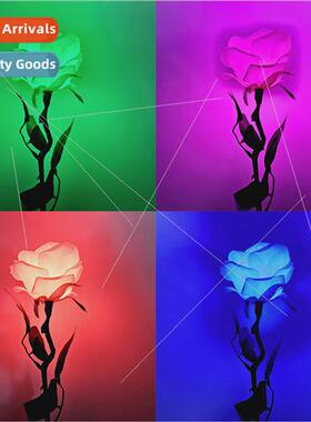 G1392 7-color light up rose High light  Stage permance  prop