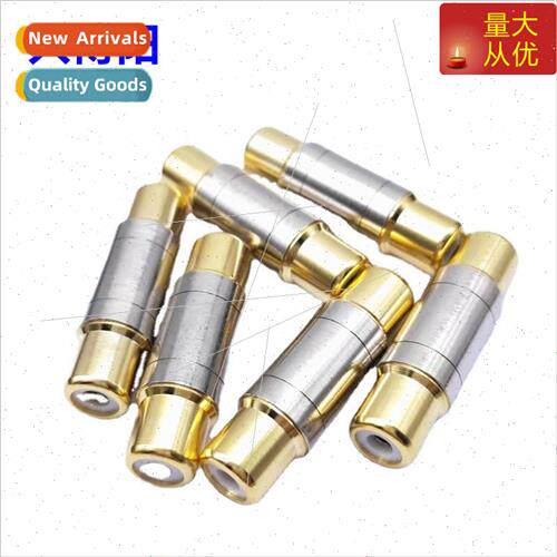 Copper gold-plated RCA straight through header RCA plug Lotu
