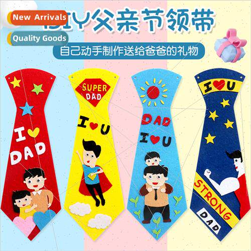 Father Day gift Children handmade diy tie kindergarten creat