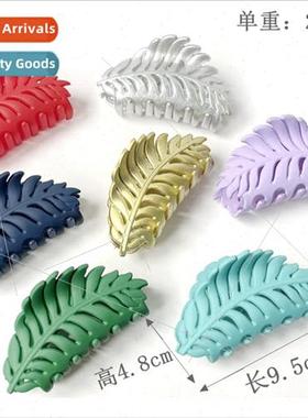 Korea leaves hair clips frosted scratch clip pill head plate