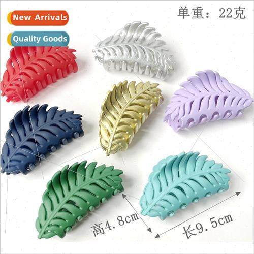 Korea leaves hair clips frosted scratch clip pill head plate