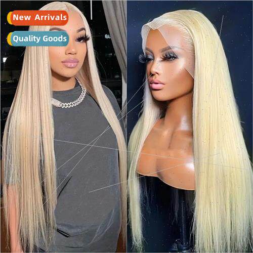 Europe Fashion ght Blonde Pre-African Lace Center Parted Wig