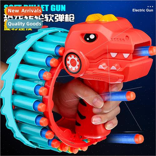 Boys dinosaur launch soft bullet gun shooting target shootin