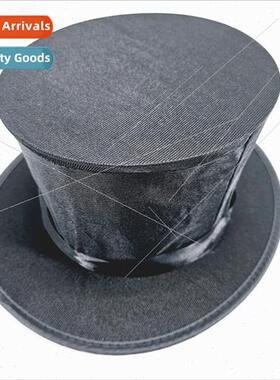 G0159 Folded  Hat Black Poker Pattern Red   Stage  Props