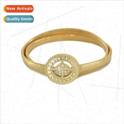 Ladies Metal Spring Waist Necklace Women Fashion Hundred Rhi