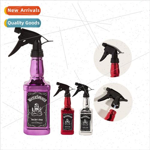 Electroplating retro oil head spray bottle 500ml barber  hai