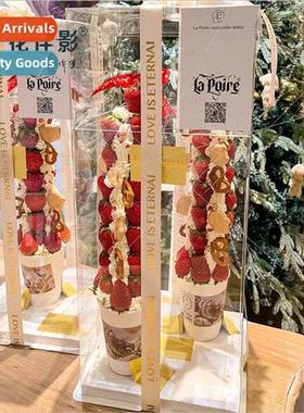 Strawberry Tart Cake Box Valentine Day Clear Flowers Not You