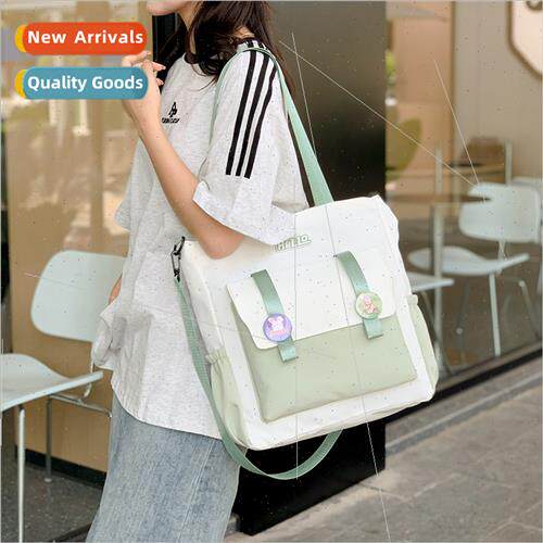 Middle school students canvas tuion bag large capacy teenage