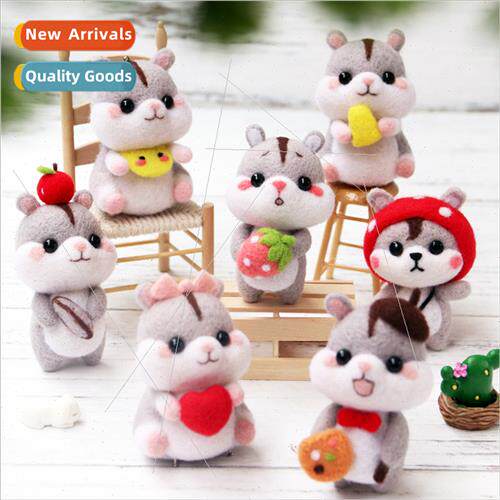 Wool felt poking prodding music material package hamster sti