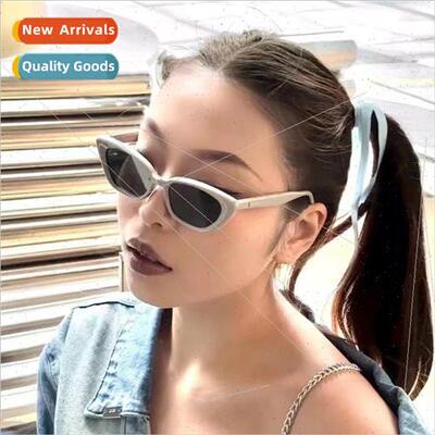 ins pink cat eye sunglasses female small face concave stylin