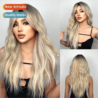 wig Europe ladies fashion mechanism head covering blonde omb