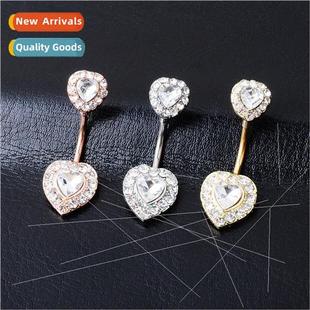 button belly piercing navel heart New jewelry Europe