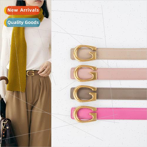 Genuine leather ladies belt cowhide jeans casual pants decor