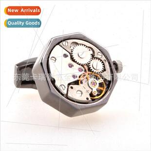 Gunmetal Polygonal Movement Cufflinks Cufflinks French Shirt