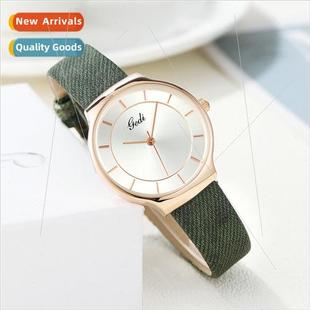 retro denim watch new INS quartz ladies student Autumn band
