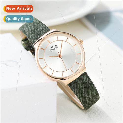 Autumn new ladies retro denim band student quartz watch INS
