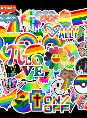 50pcs of colorful cool cute luggage stickers super waterproo